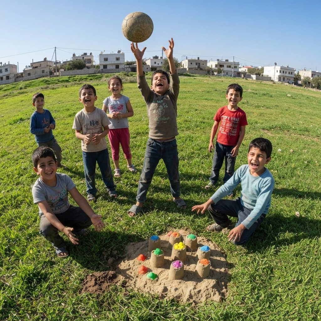 Palestinian children playing